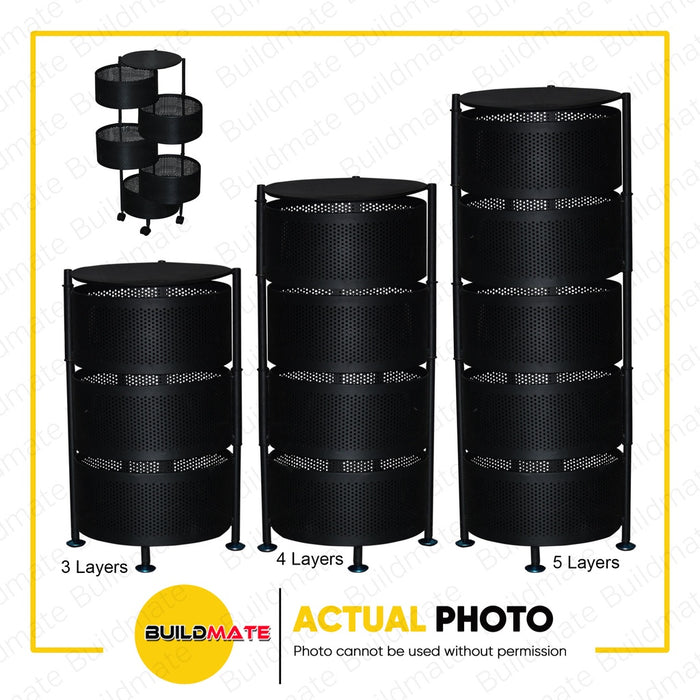 Buildmate Racking YUMEHOME 5 Layer Organizer Rack Trolley Shelf with Wheels CSR-5 •BUILD ...