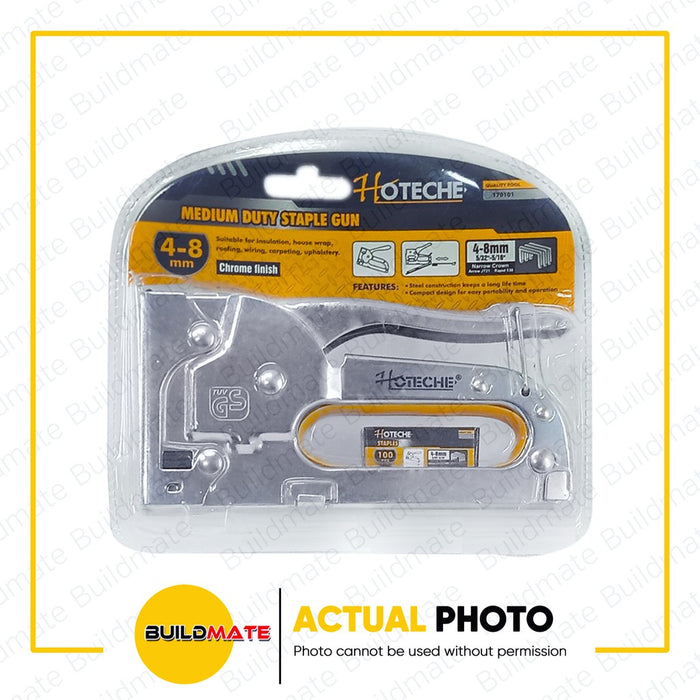 HOTECHE Staple Gun 8mm Chrome Finish 170101 •BUILDMATE•