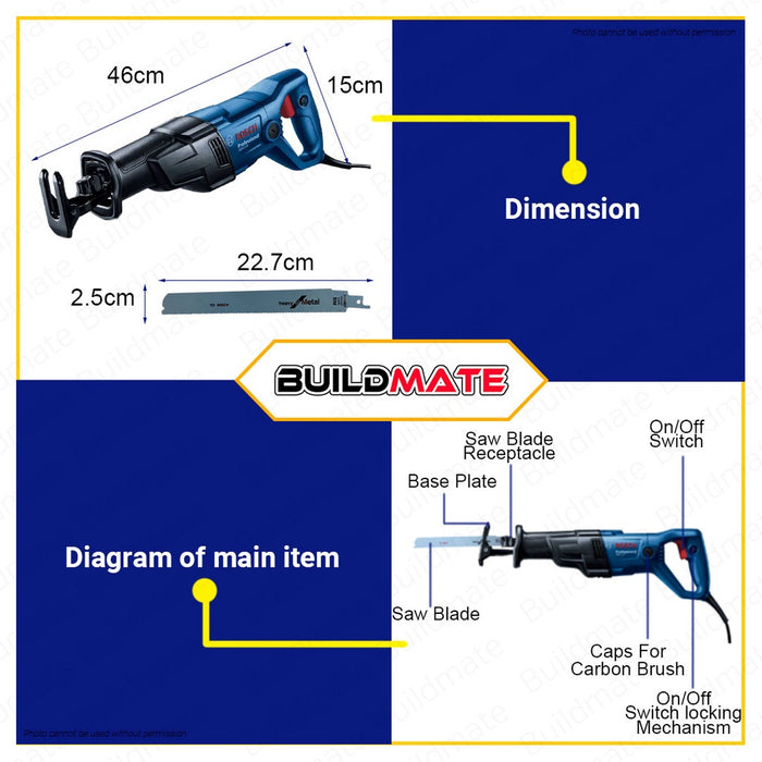 BOSCH Professional Reciprocating Sabre Saw Cutting Working Tools GSA120 06016B10K0 BPT | •BUILDMATE•