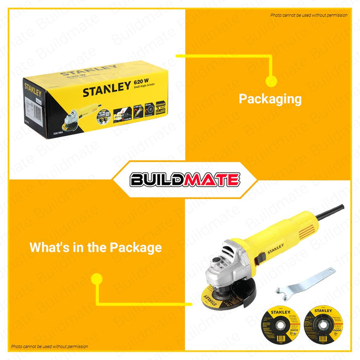 STANLEY Angle Grinder Kit 620W SG6100A-B1 •BUILDMATE• SPT