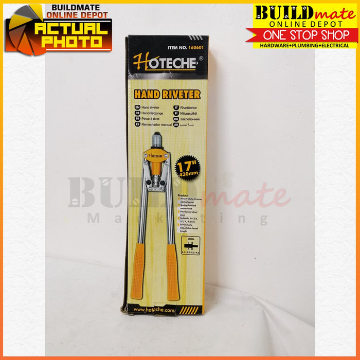 Hoteche Hand Riveter 17" 430mm Heavy Duty Chrome Plated 160601 •BUILDMATE•
