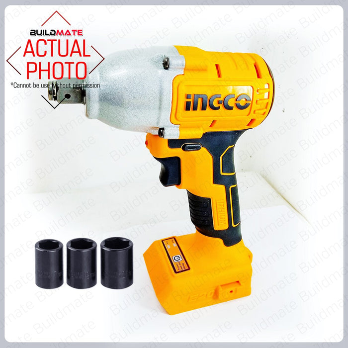 [COMBO] INGCO Cordless Drill 18V CDLI1801 + Cordless Impact Wrench 20V CIWLIE2001 •BUILDMATE• IPT
