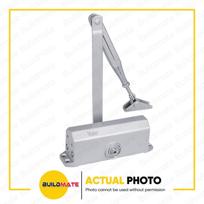 YALE Hydraulic Door Closer Adjustable Arm 80kg HD VMP522 SB •BUILDMATE•