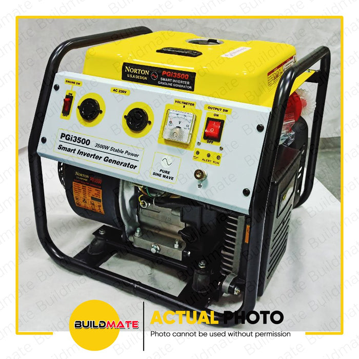 NORTON Inverter Generator Mix Gasoline 3500W 100% PURE COPPER PGi3500 •BUILDMATE•