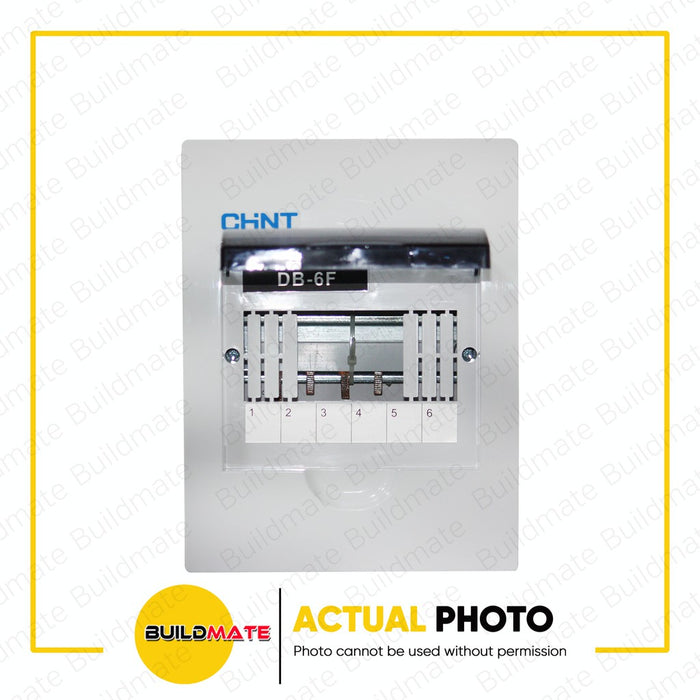 CHINT 6 WAYS FLUSH Type Panel Distribution Box Board for Din Rail Breaker + Busbar DB-6F •BUILDMATE•