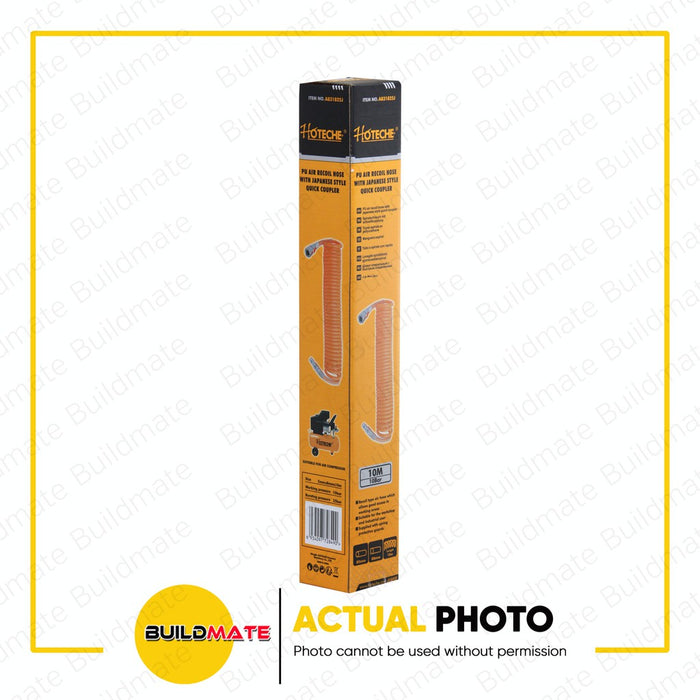 HOTECHE Air Recoil Hose with Japan Style Quick Coupler 15m HTC-A831826J •BUILDMATE•