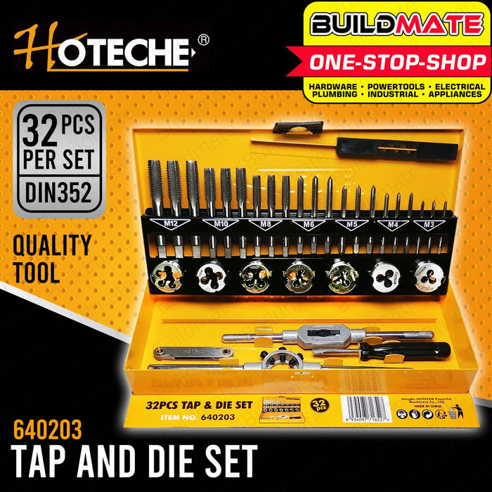 HOTECHE 32 PCS Tap and Die Set HTC-640203 •BUILDMATE•
