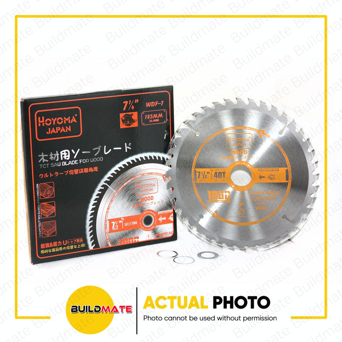 HOYOMA JAPAN TCT Wood Circular Saw Blade 7-1/4" 40T | 60T SOLD PER PIECE •BUILDMATE•