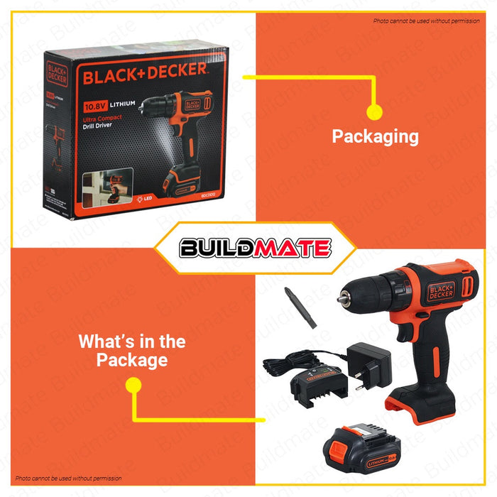 [INTRODUCTORY PRICE!] Black & Decker Lithium Ion Cordless Drill Driver 10.8V BDCDD12-B1 •BUILDMATE•