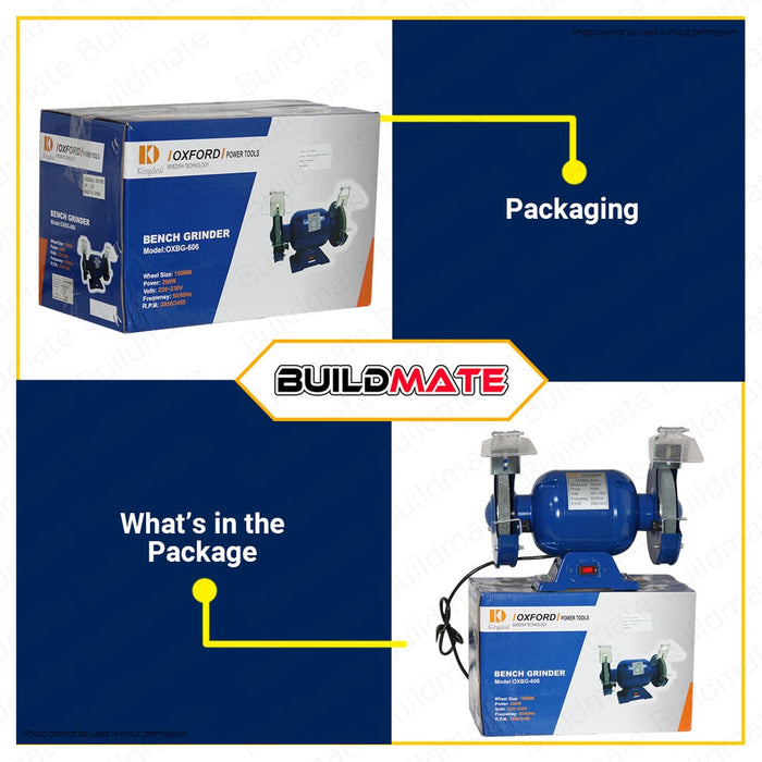 OXFORD ENGLAND Bench Grinder 5" | 6" •BUILDMATE•