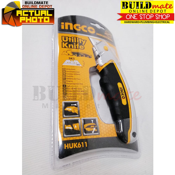 INGCO Utility Knife HUK611 SK5 •BUILDMATE• IHT
