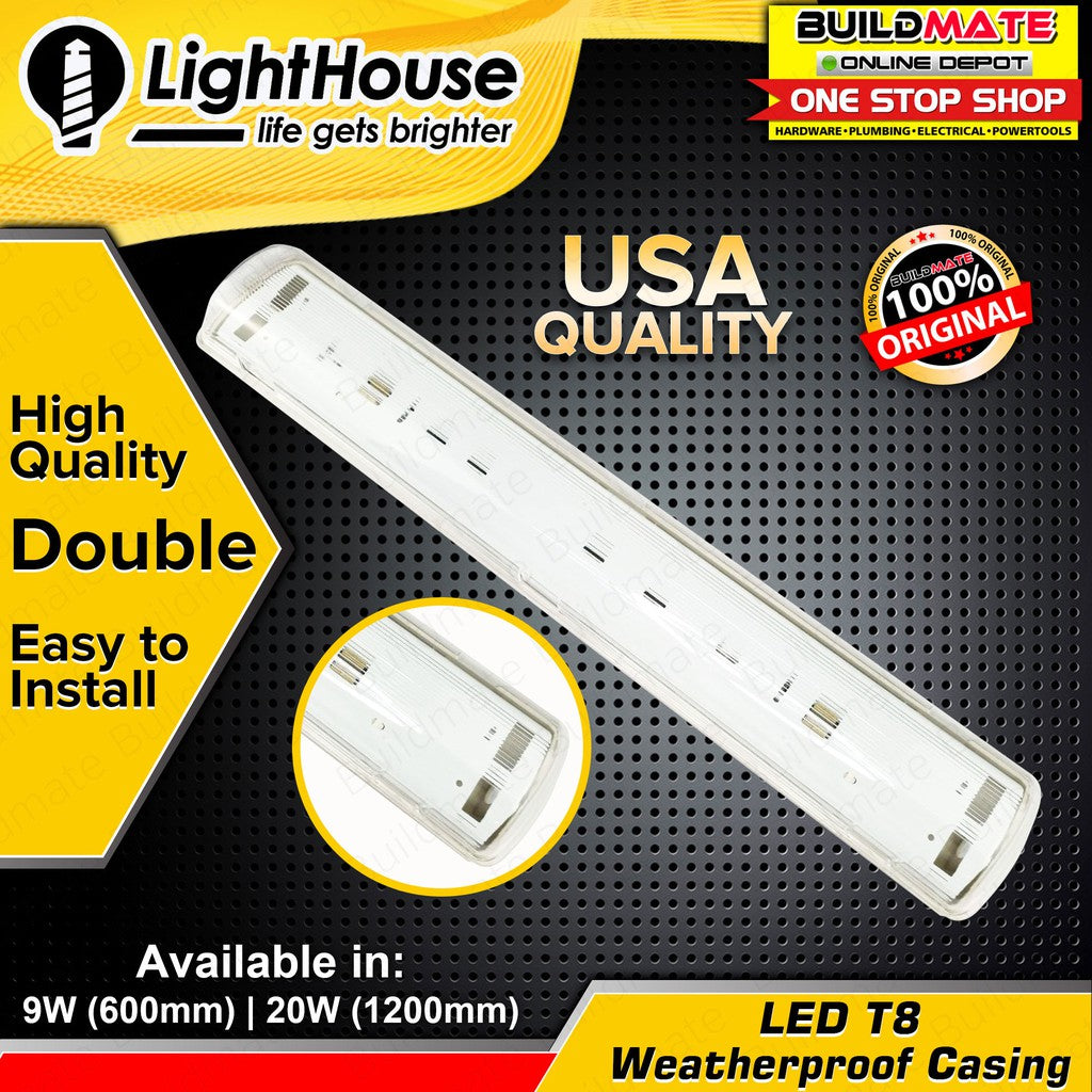 LIGHTHOUSE LED T8 Casing Weatherproof 9W SINGLE | DOUBLE SOLD PER PIEC ...