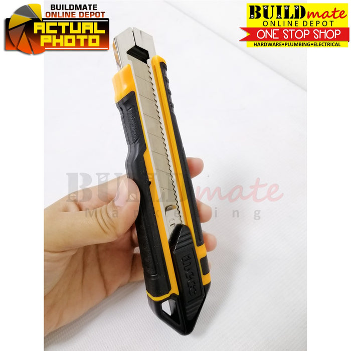 BUILDMATE Ingco Snap Off Blade Knife 18mmx100mm / 25mmx127mm Box Cutter Craft Utility Knife HKNS16538 / HKNS112505 - IHT