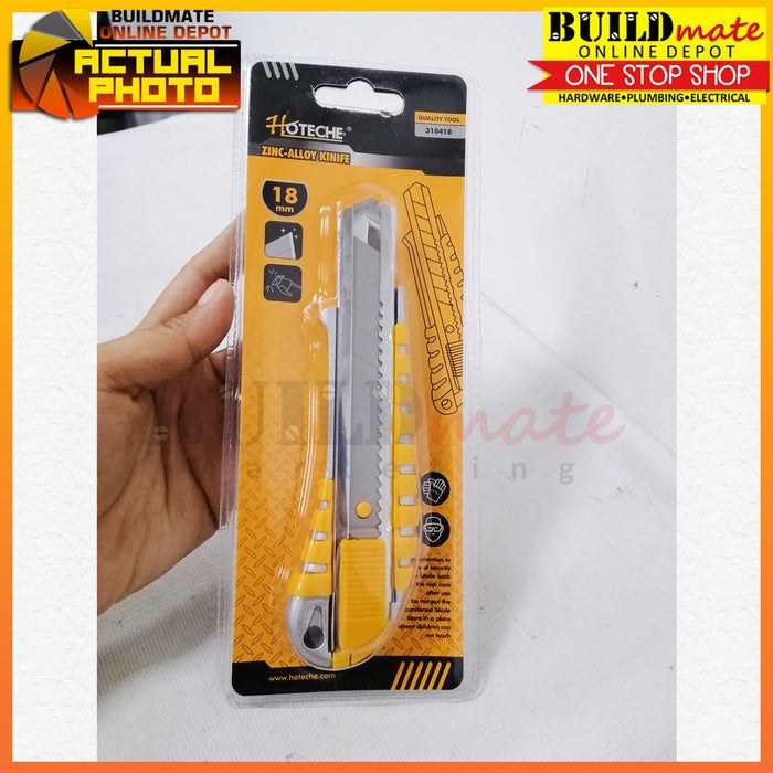Hoteche Zinc Alloy Utility Knife 18mm 310418 •BUILDMATE•