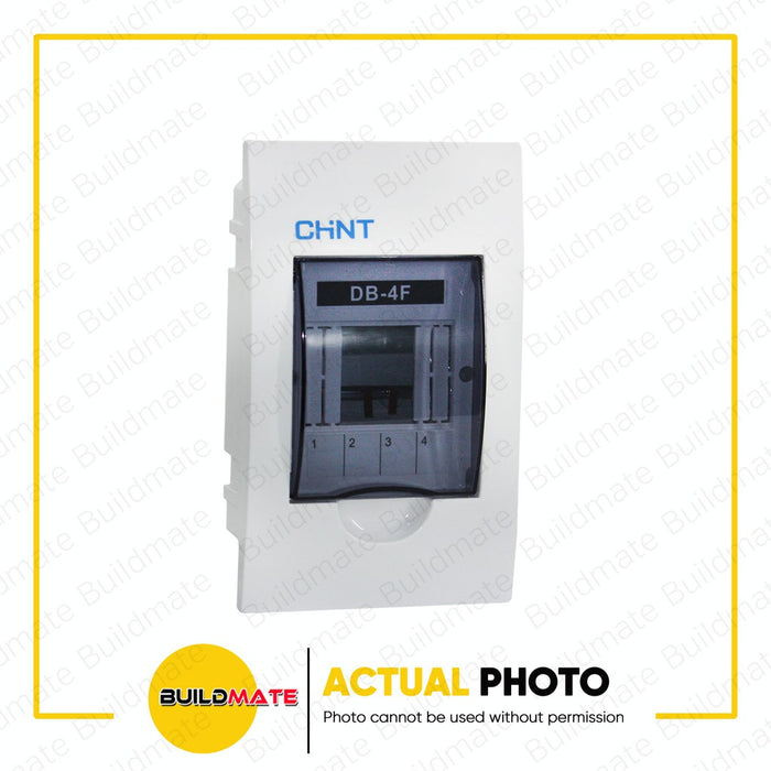 CHINT 4 WAYS FLUSH Type Panel Distribution Box Board for Din Rail Breaker + Busbar DB-4F •BUILDMATE•