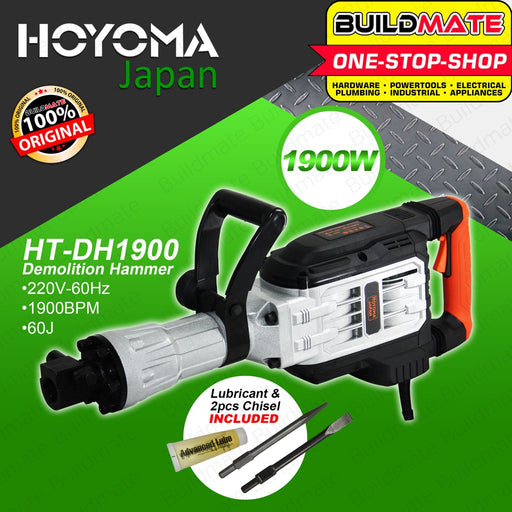 HOYOMA JAPAN Electric Demolition Hammer 1900W HT-DH1900 HP 100% ORIGINAL / AUTHENTIC •BUILDMATE•