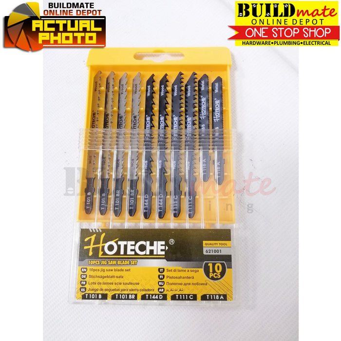 Hoteche Jigsaw Blade 10PCS/SET T-SHANK TYPE 621001 •BUILDMATE• 