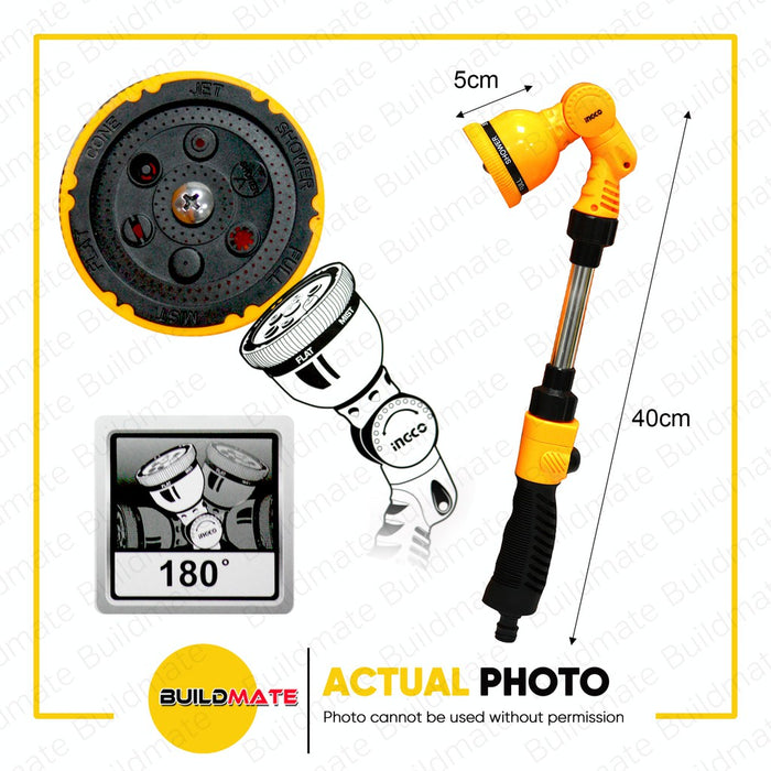 INGCO Heavy Duty 2 PCS Watering Water Gun Sprayer Garden Hose Kit Set HWSK0201 •BUILDMATE• IHT