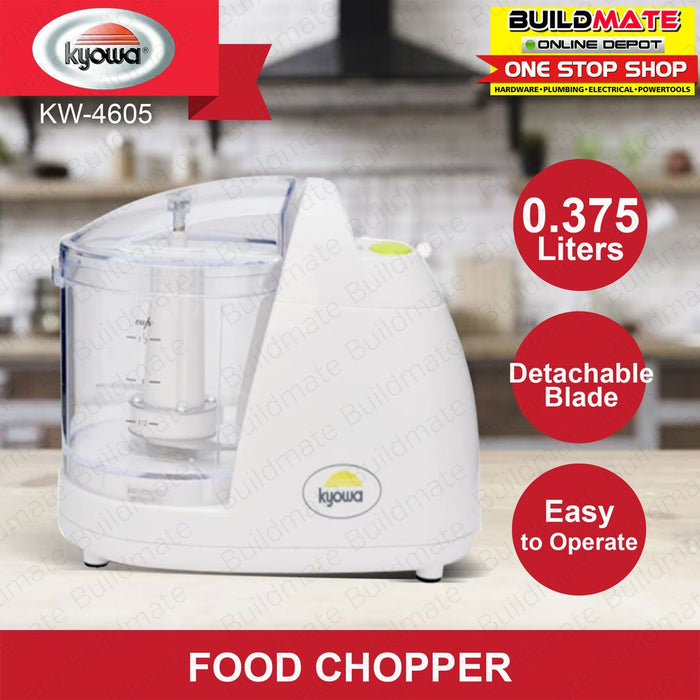 KYOWA Food Chopper 80W 0.375L KW4605 with Stainless Steel Blade and Safety Lock •BUILDMATE•