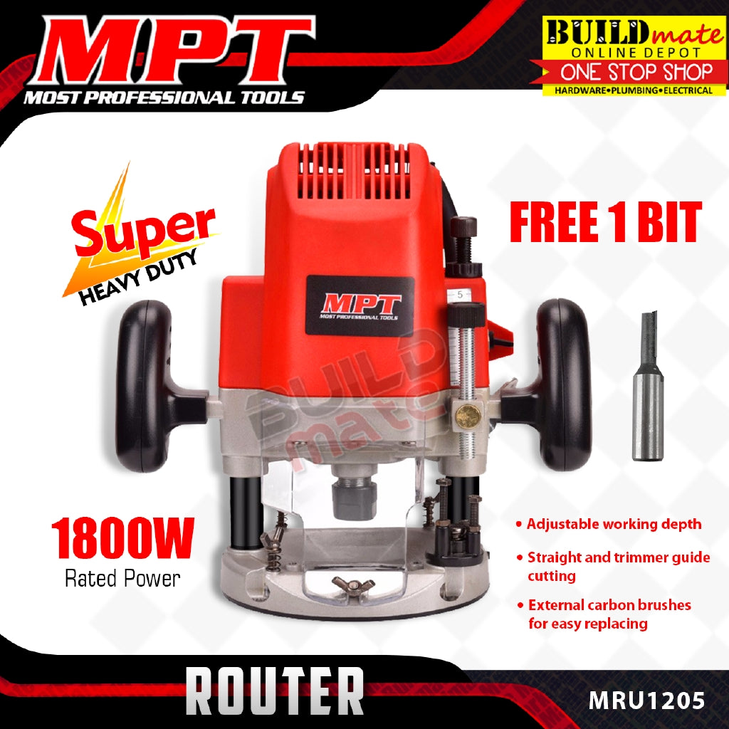 MPT Router 1800W MRU1205 Most Professional Tools •BUILDMATE• — Buildmate
