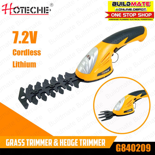 HOTECHE 2 in 1 Lithium Cordless Grass Trimmer & Hedge Trimmer  7.2V G840209 •BUILDMATE•