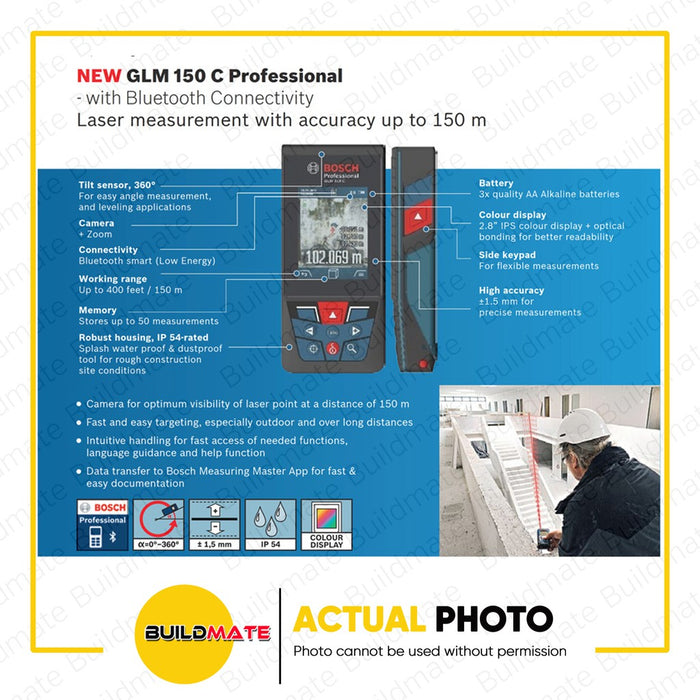BOSCH Professional C Distance Measuring Unit GLM 150 C 0601072FK0 •100% ORIGINAL / AUTHENTIC BMT