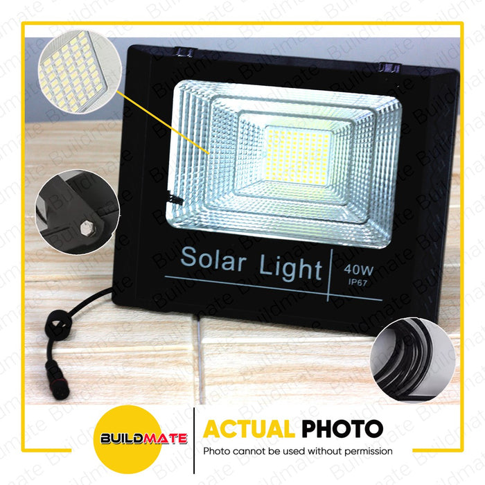 SOLAR Floodlight with Panel 40W IP67 •BUILDMATE•