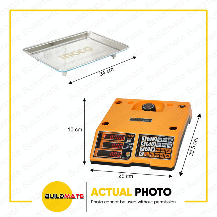 INGCO 12V Lithium-Ion Rechargeable Wireless Scale 30Kkg SUPER SELECT 12V CES1223 •BUILDMATE• IPT