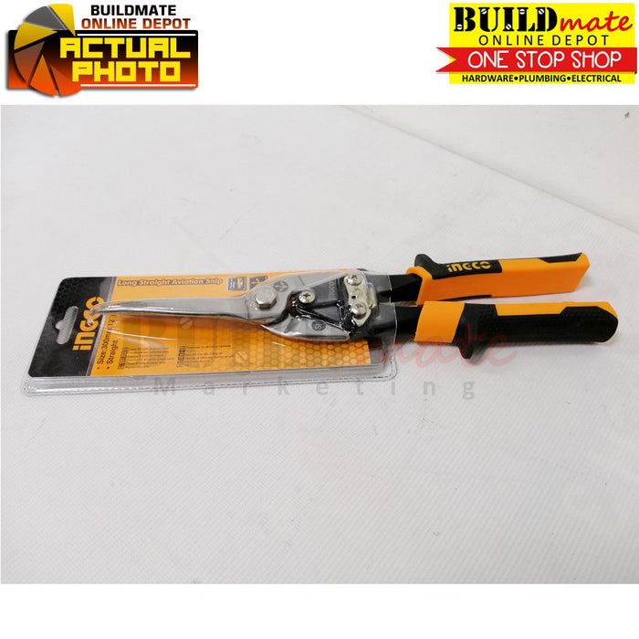INGCO Long Straight Aviation Snip 12" HTSN0112S  •BUILDMATE• IHT