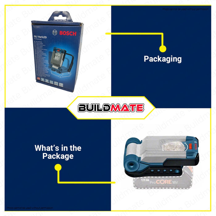 BOSCH Lithium Ion LED Cordless Battery Lamp Work Light GLI 18V 420 Lumeni 0601443400 •BUILDMATE• BLC