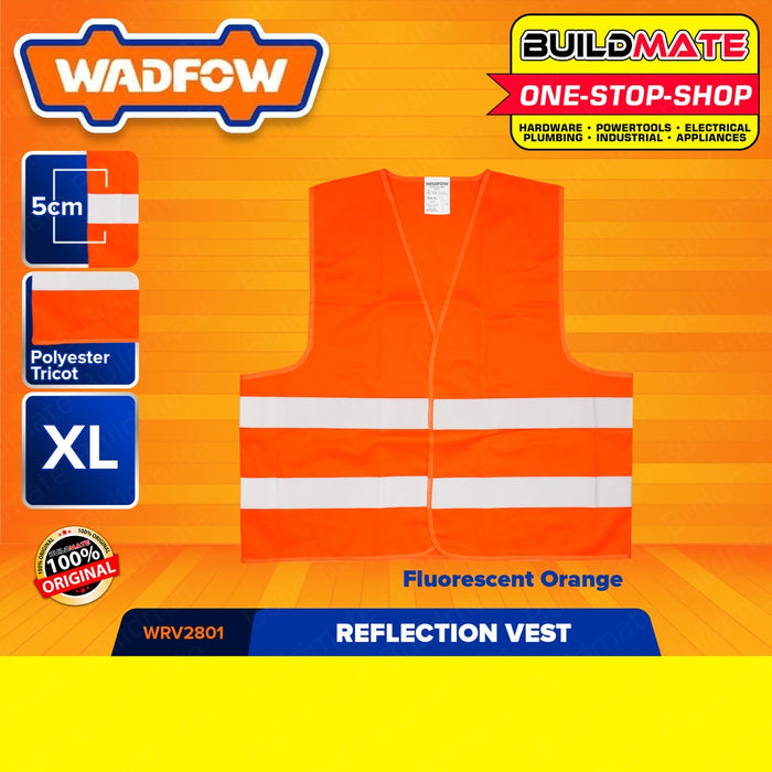 WADFOW Reflection Vest Orange | Yellow [SOLD PER PIECE] 5cm XL Safety Vest Polyester •BUILDMATE WHT