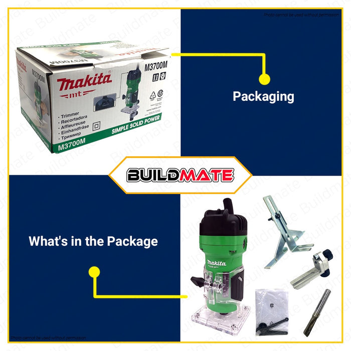 MAKITA Original Palm Router / Trimmer 530W M3700B •BUILDMATE•