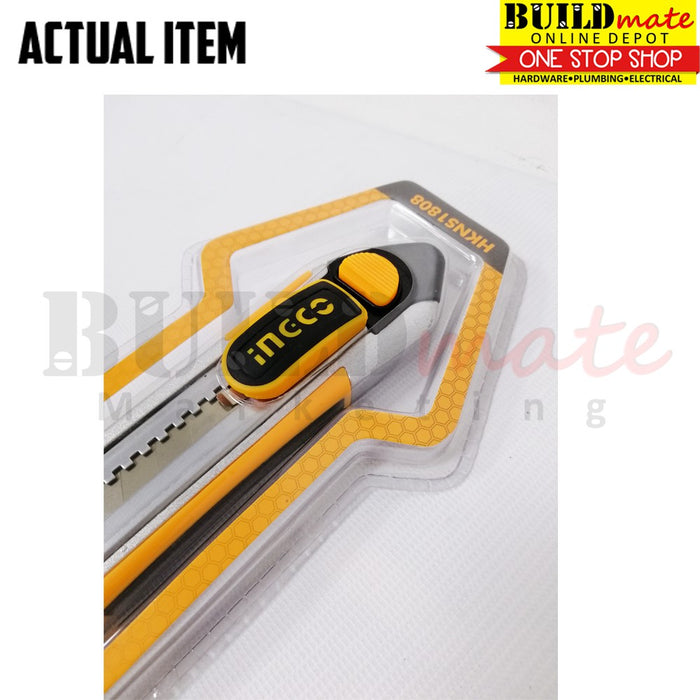 INGCO Snap-Off Blade Knife SK5 Aluminum Alloy Shell HKNS1808  •BUILDMATE• IHT