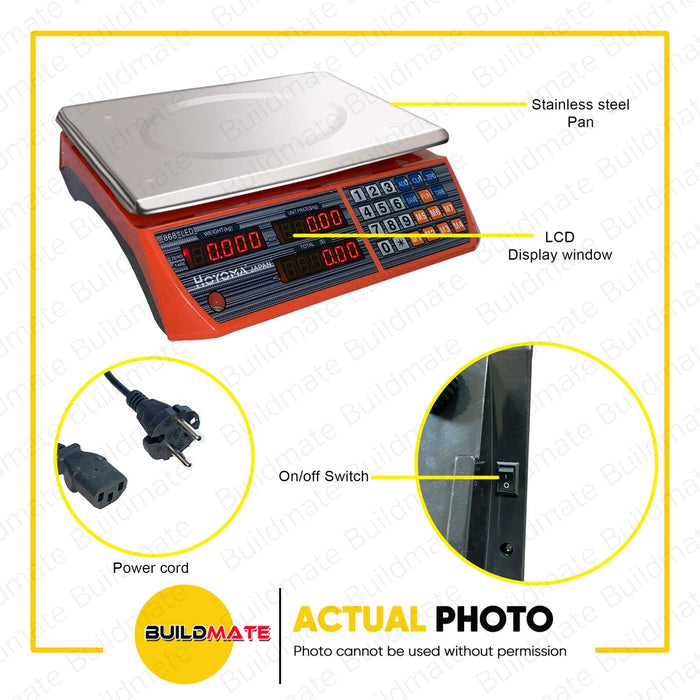 HOYOMA JAPAN Digital LED Weighing Scale 30KG H-C201 •BUILDMATE•
