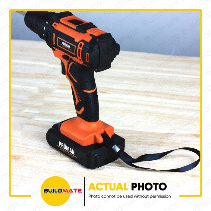 PROMAN Cordless Drill 20V PT-CD20V2B +FREE ECO BAG •BUILDMATE•