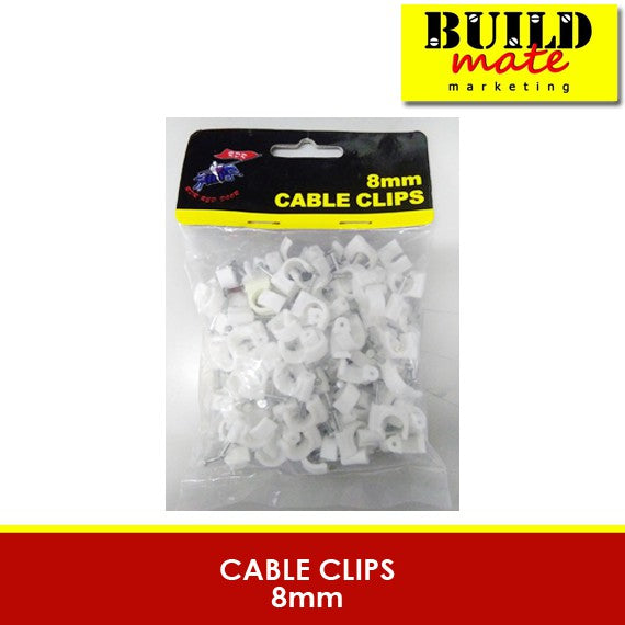 Cable Clips PVC Clamp ROUND/SQUARE 100PCS/BAGS  8mm | 9mm | 10mm | 12mm SOLD PER BAGS ONLY  •BUILDMATE•