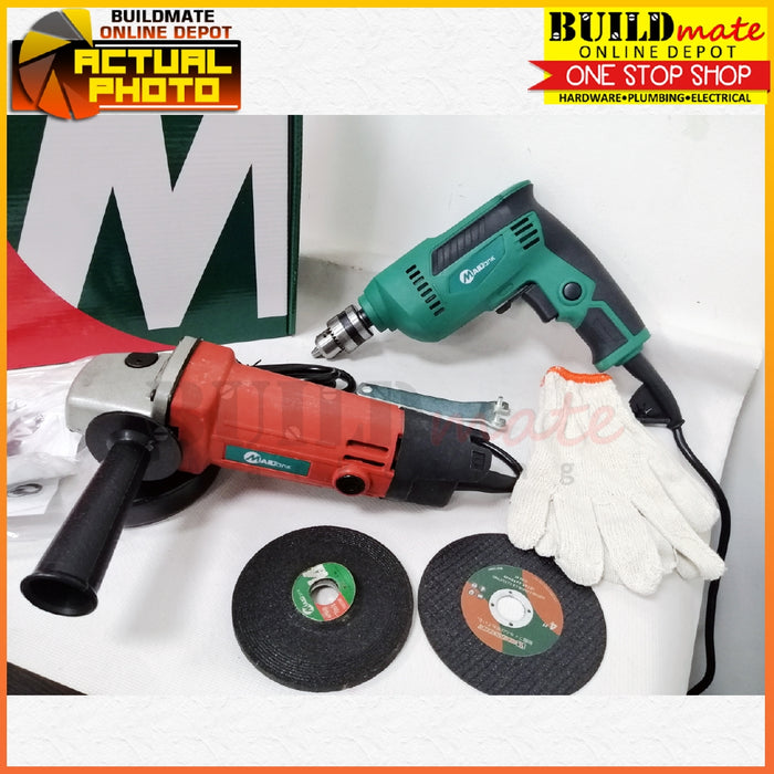 TRIPLE DEALS! COMPACT IGBT Inverter Welding Machine MMA-250 + MAILTANK Angle Grinder & Drill