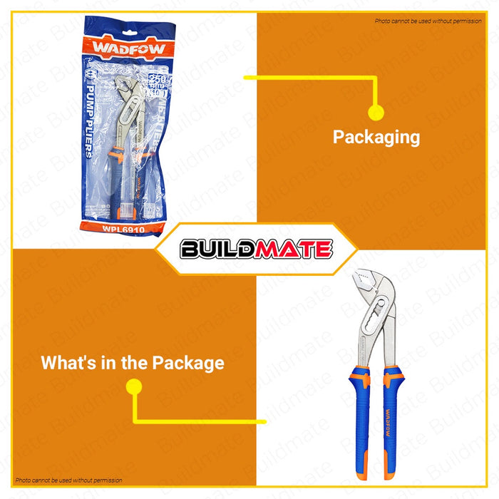 WADFOW Pump Pliers 10" Inch | 12" Inch [SOLD PER PIECE] Tongue And Groove Pliers •BUILDMATE• WHT
