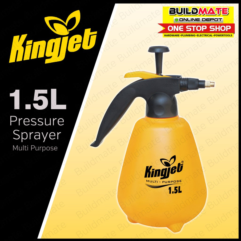 KINGJET 1.5L Pressure Hand Sprayer with Brass Nozzle •BUILDMATE ...