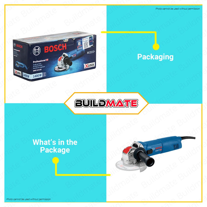 BOSCH X-LOCK 125mm M14 Heavy Duty Soft Start Keyless Angle Grinder GWX 14-125 06017B700 BPT