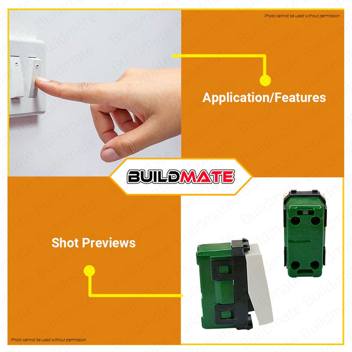 OMNI 1-Way Switch 16A ABS Material Wide Series WWS-213 •BUILDMATE•
