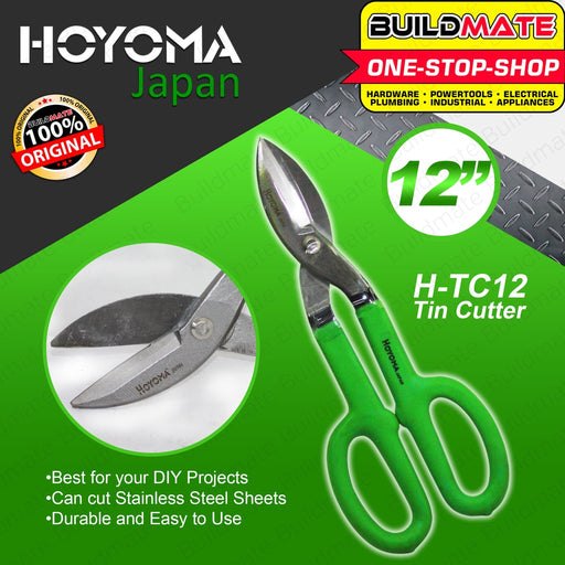 HOYOMA JAPAN Tin Snip Cutter Scissor 12" H-TC12 •BUILDMATE• HYMHT