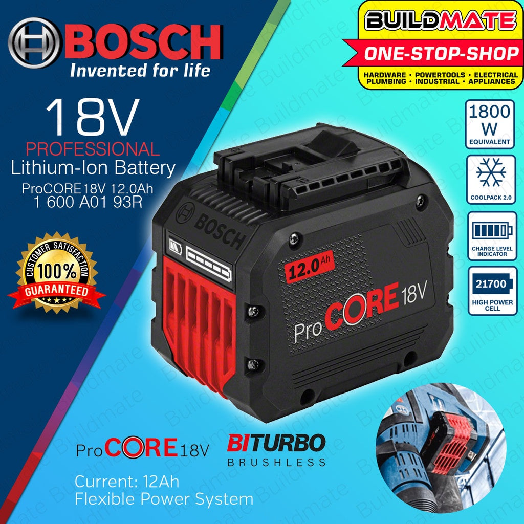 BOSCH Lithium Ion Li-Ion Battery Pack Procore 18V Solo 1600A0193R ORIGINAL•BUILDMATE• BLC