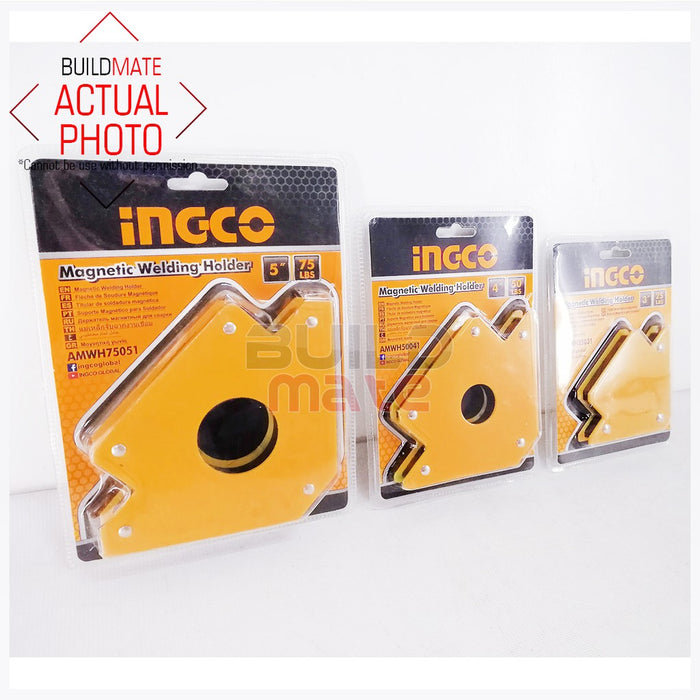 BUILDMATE Ingco Magnetic Welding Holder 3" / 4" / 5" Metal Welding Angle Magnet Corner Clamp Positioner Bracket Support Positioning Tool - IHT