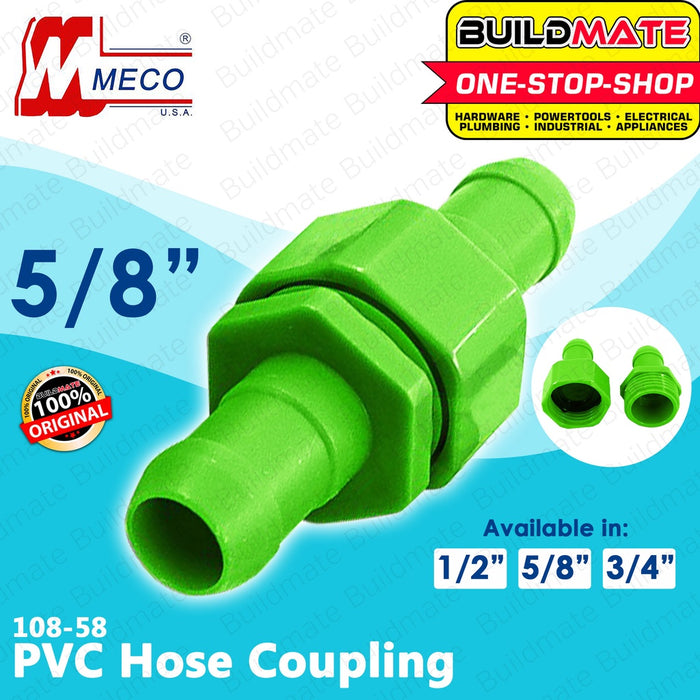 MECO PVC Garden Hose Coupling Adapter Set #108 1/2" 5/8" 3/4" SOLD PER PIECE •BUILDMATE•