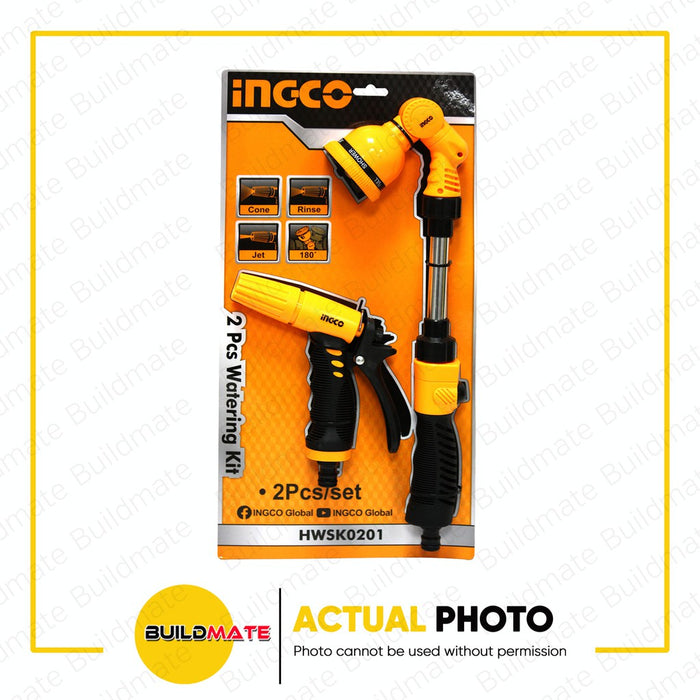 INGCO Heavy Duty 2 PCS Watering Water Gun Sprayer Garden Hose Kit Set HWSK0201 •BUILDMATE• IHT
