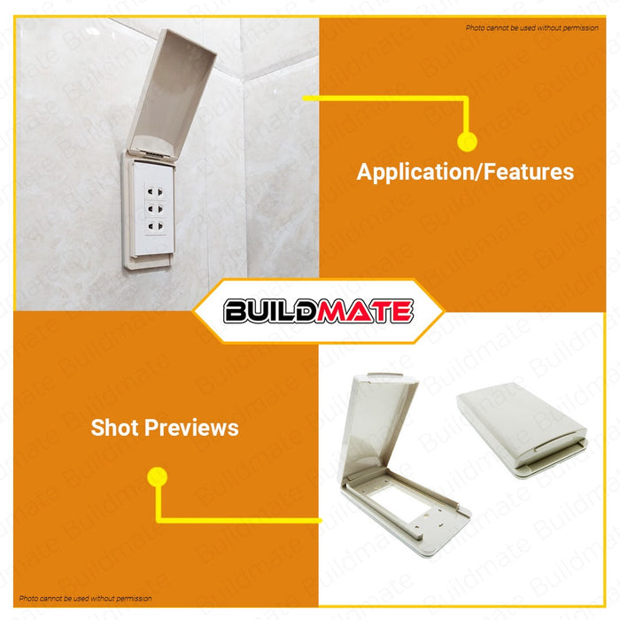 OMNI Weatherproof Cover 1 to 3 Gang Flat for Switch & Outlet WPP-602 •BUILDMATE•