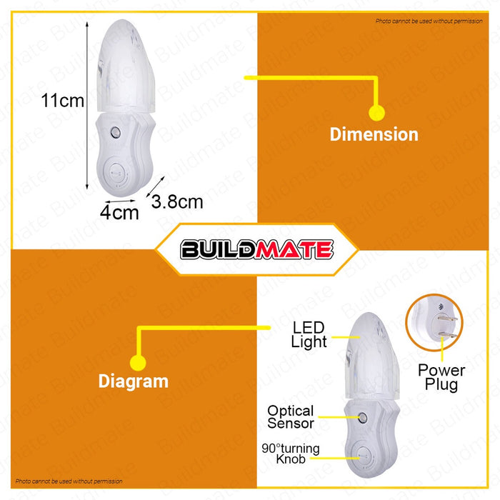 OMNI Optical Control LED Night Light DNL-121-PK •BUILDMATE•