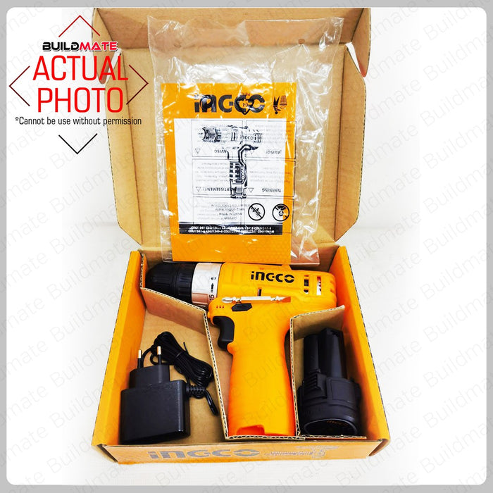 INGCO | HOYOMA Lithium Ion Cordless Drill 12V CD12V-2 | CDLI1241 •BUILDMATE• ICPT