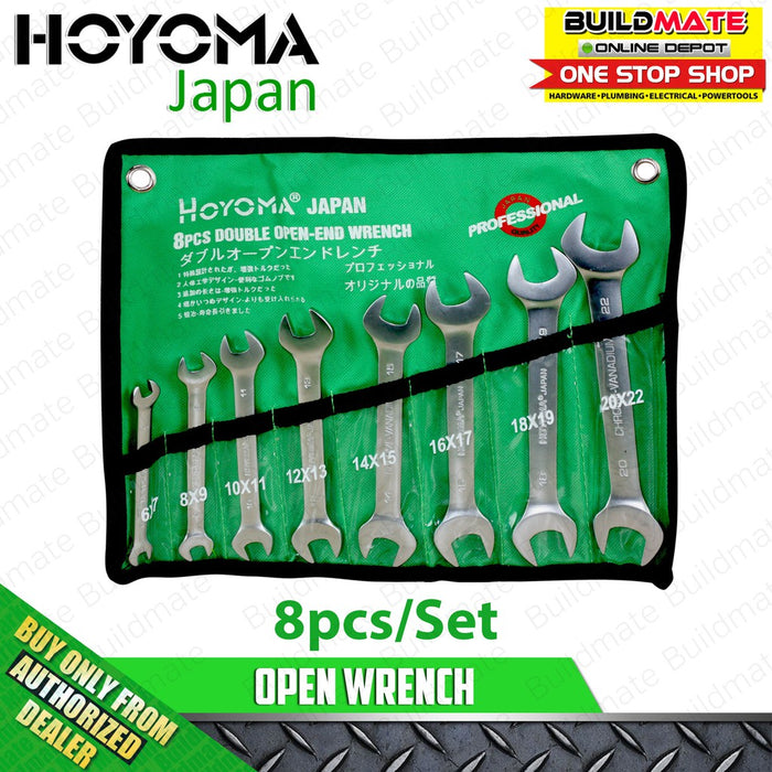 HOYOMA JAPAN Matte Double Open End Wrench 8PCS/SET •BUILDMATE• HYMHT